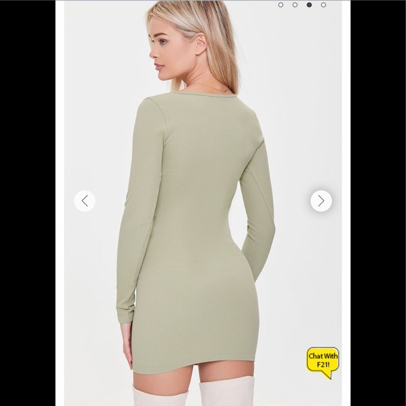 Forever 21 Ribbed Mini Bodycon Dress NWT - Picture 2 of 6